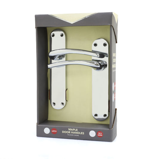 Maple Door Handle Latch Chrome