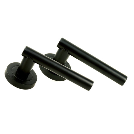 Ivy Matt Black Door Handle 50 mm