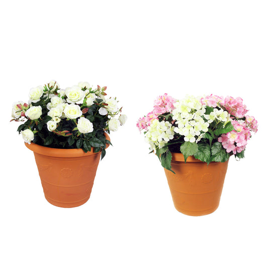 Karina Bailey Round Floral Pot