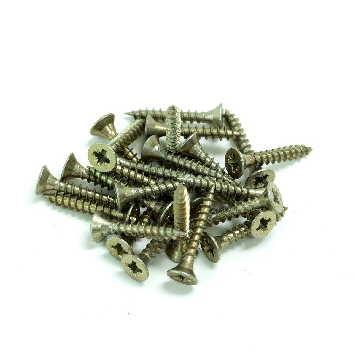 150pcs yellow zinc plated countersunk single thread screws 4x25mm (no brand name)