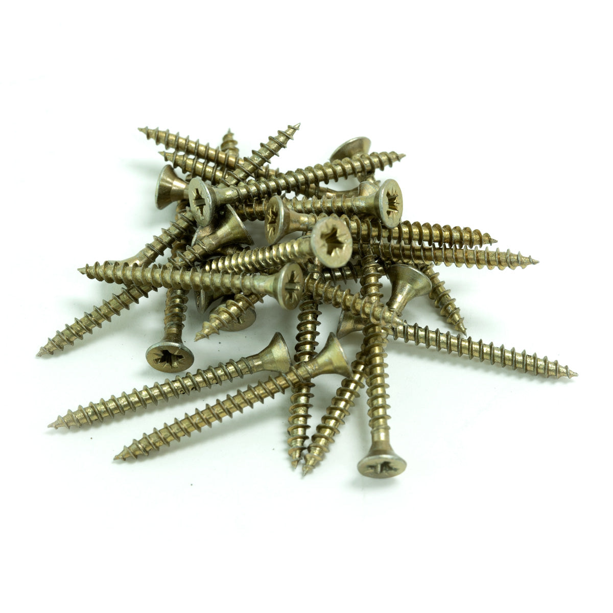 100pcs yellow zinc plated countersunk single thread screws 4x40mm (no brand name)