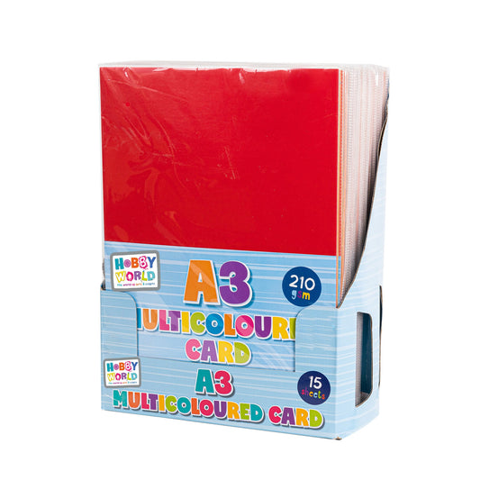 A3 COLOURED CARD 15PK IN CDU